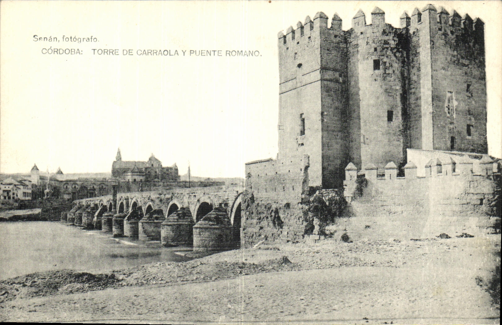 CPA Cordoba Torre De Carraola y Puente Romano