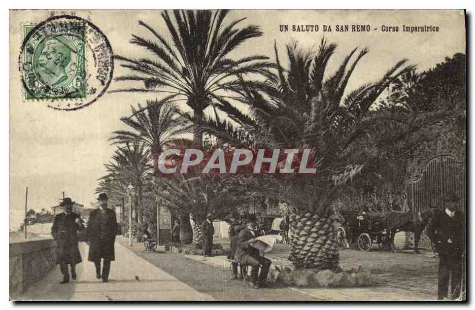 CPA Un Saluto Da San Remo Corso Imperatrlce