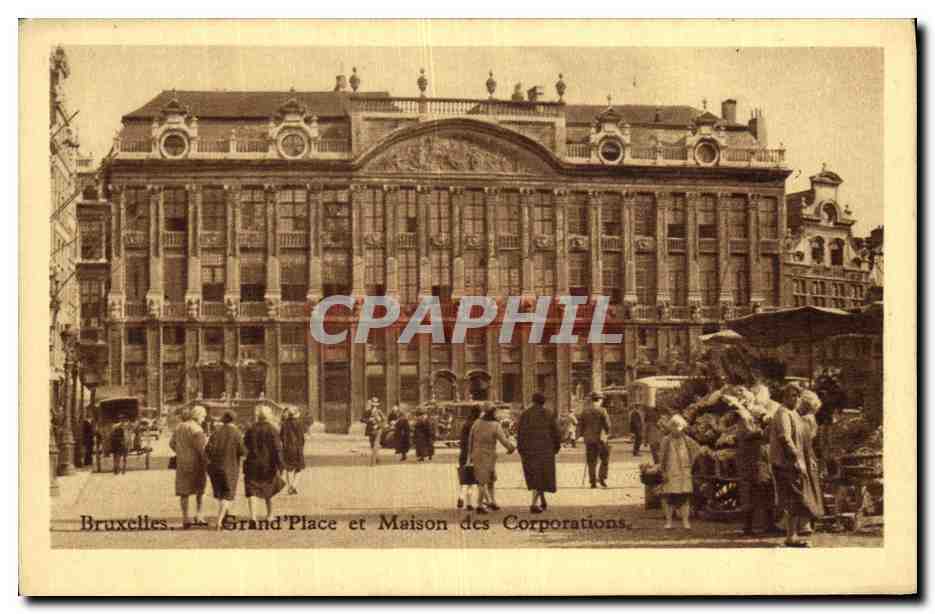 CPA Bruxelles Grand Place et Maison des Corporations