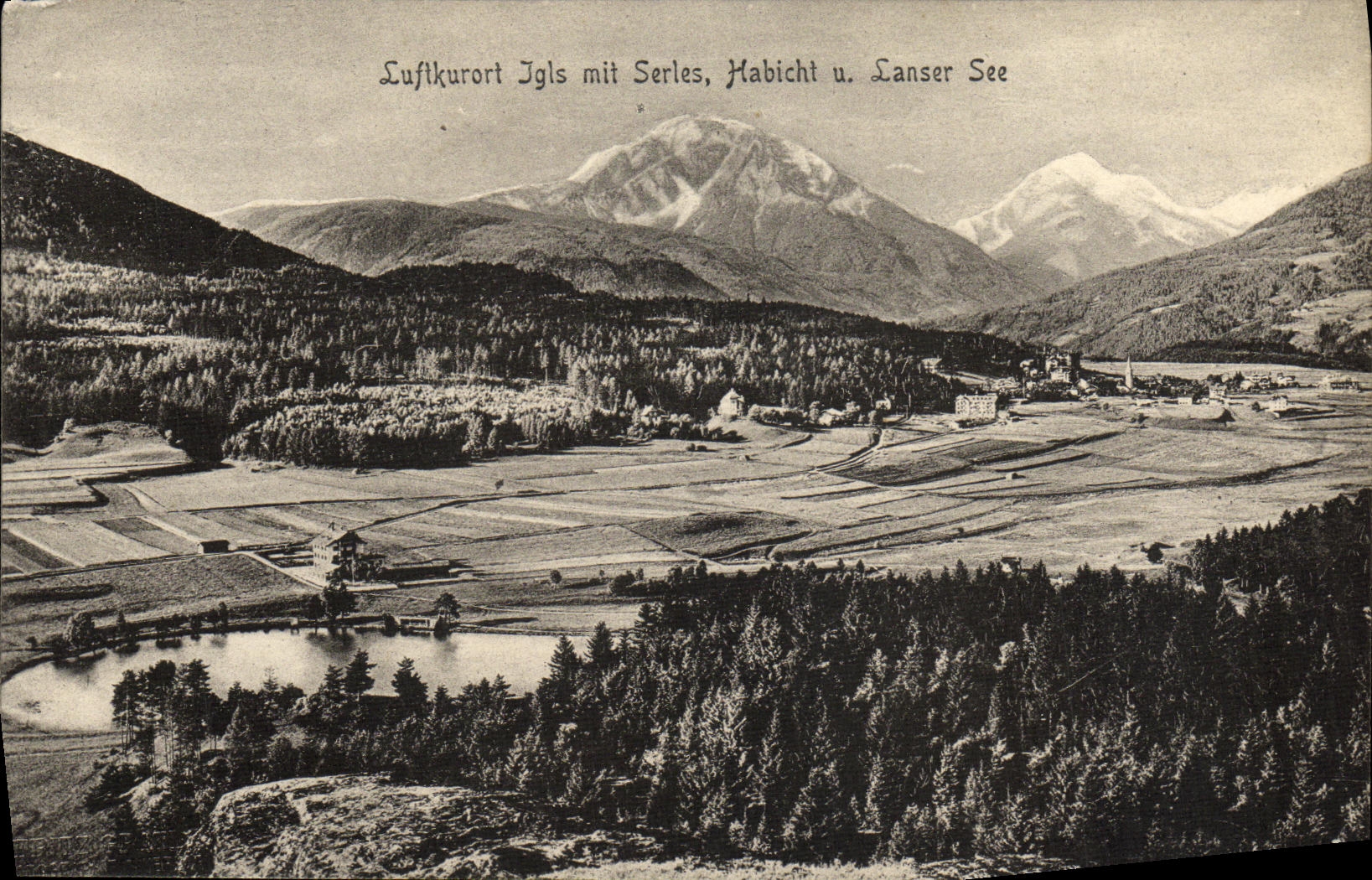 CPA Luftkurort Jgls Mit Serles Habicht u Lanser See