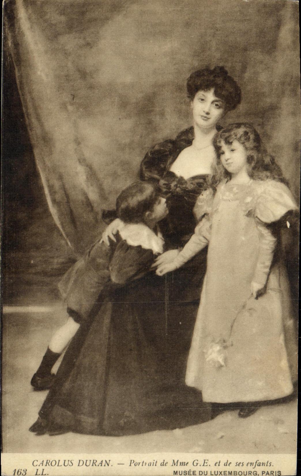 Portrait de Mme G.E. et de ses enfants — Carolus Duran — Musée du Luxembourg, Paris — n° 163 LL