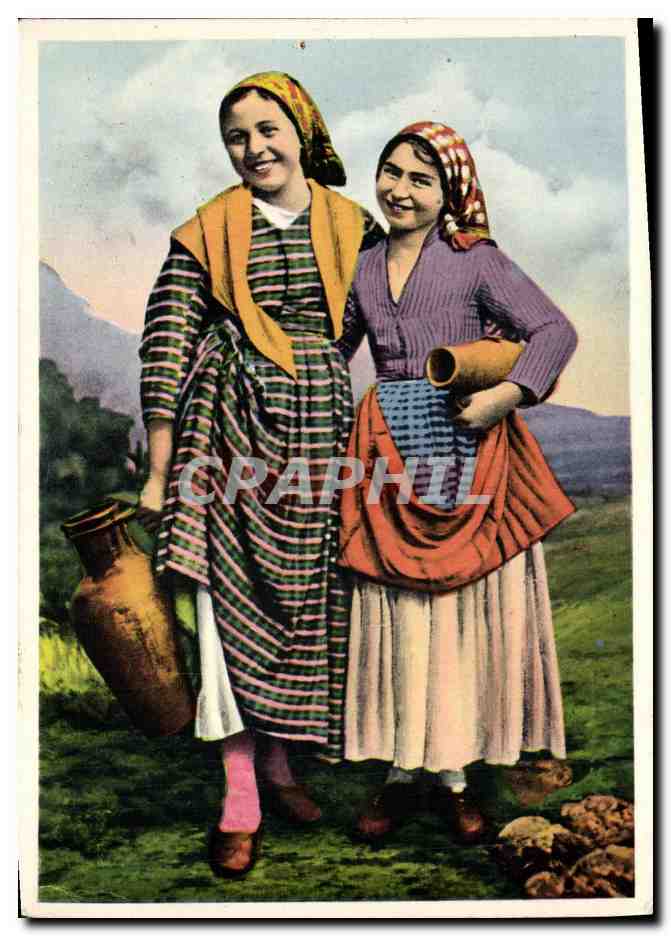 CPA Costume Sicialiani Folklore Femmes