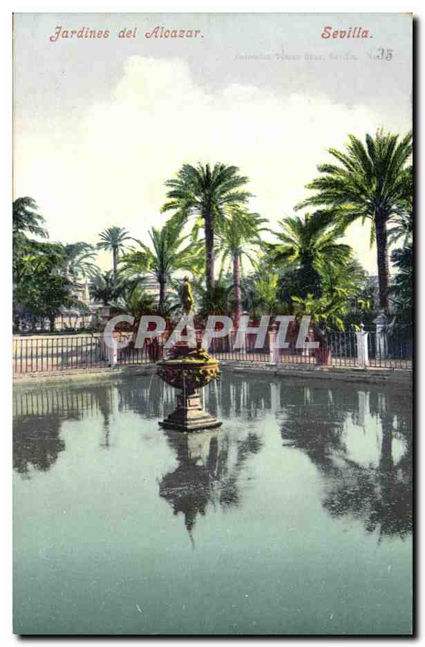 Jardines del Aloazar — Séville — éditeur: Palomares Tomás, n°35