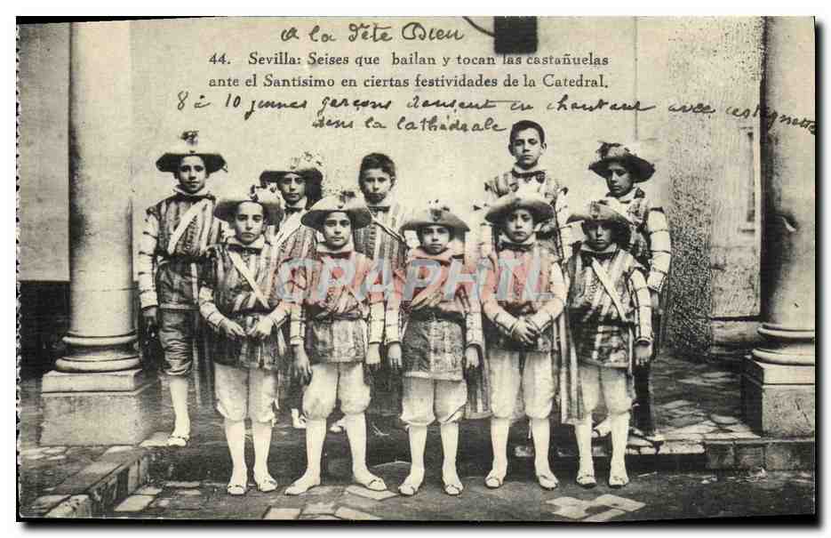 CPA Sevilla Seises que Bailan Tocan Las Castanuelas A la fete Dieu Enfants