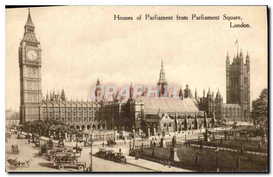 CPA Houses Of Parliament From Parliament Square London