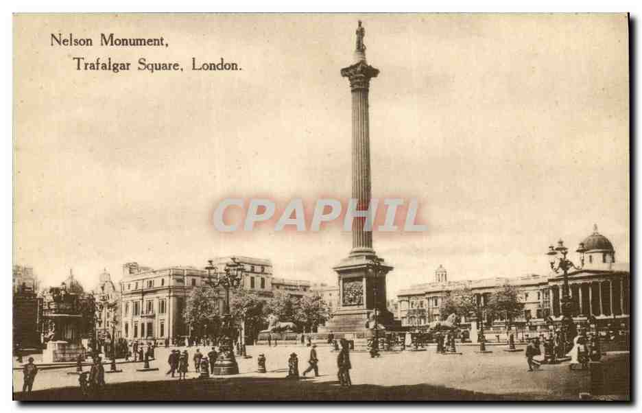 CPA Nelson Monument Trafalgar Square London