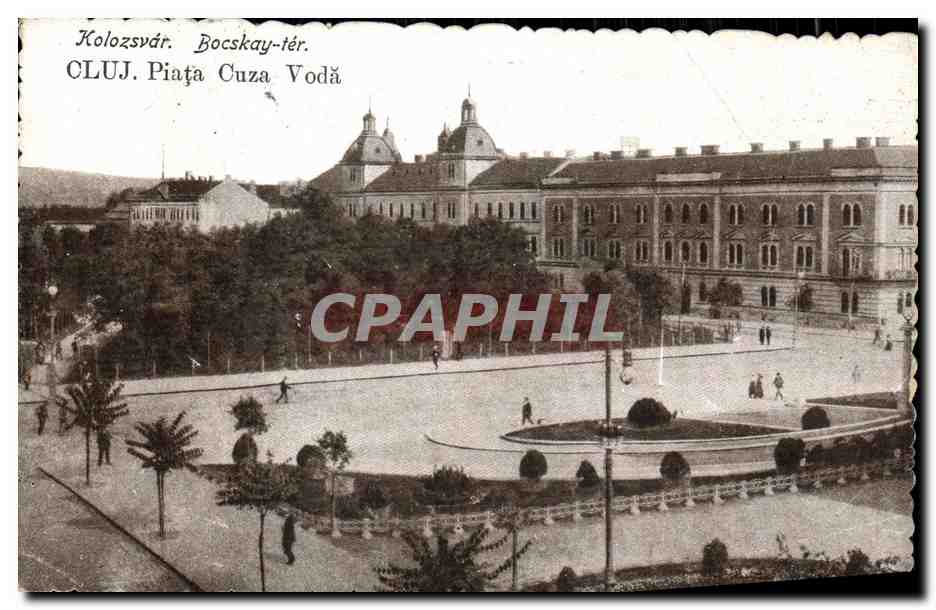 CPA Cluj Piata Cuza Voda Roumanie 