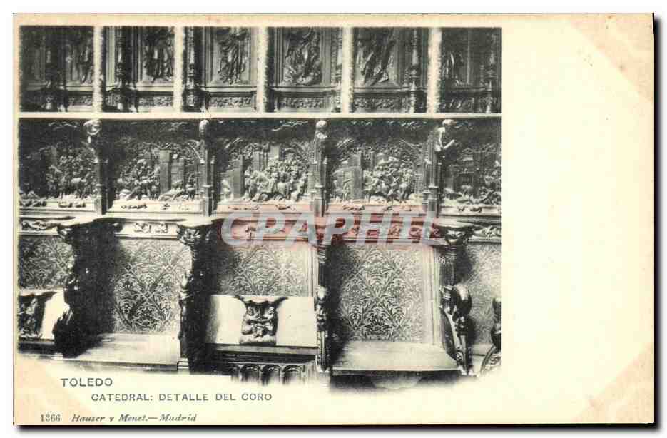 CPA Toledo Catedral Detalle Del Coro