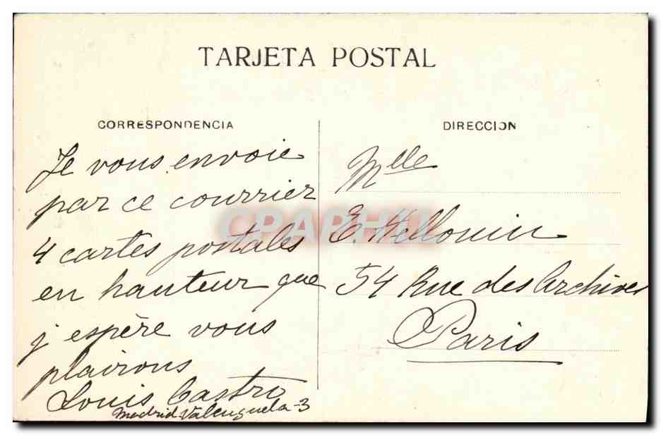 CPA Toledo Abside de San Juan de los Reyes — Rückseite