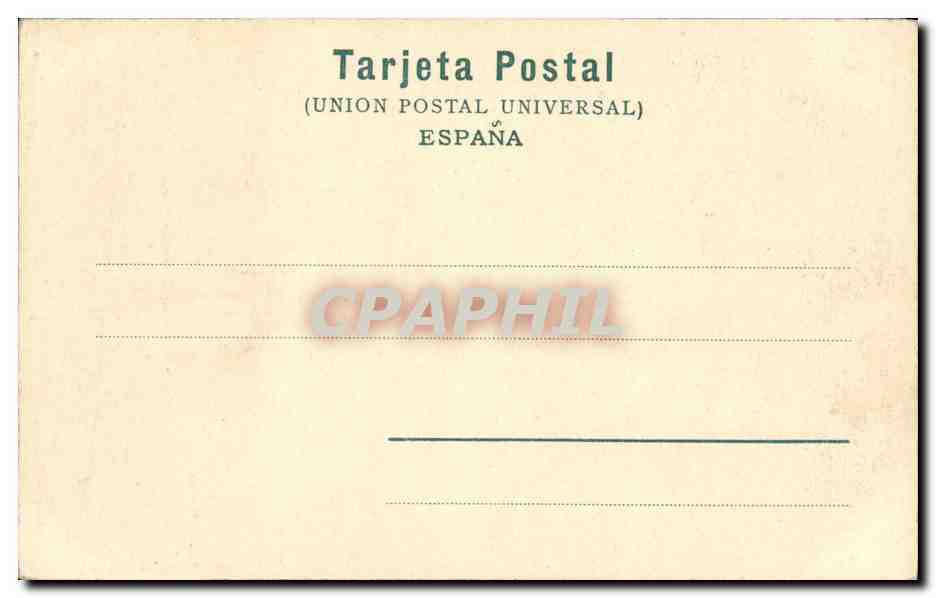 CPA Toledo Fachada de Sauta Cruz — Rückseite