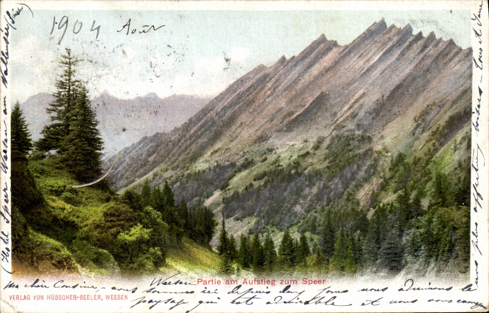 CPA Partie Am Aufstieg Zum Speer