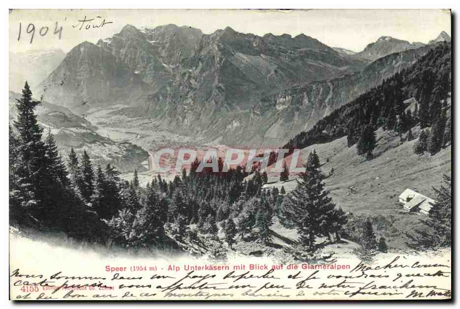 CPA Speer Alp Unterkasern Mit Blick auf die Glarneralpen