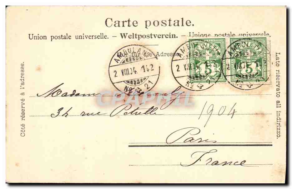 CPA Partie an Der Poststrasse Von Weesen Nach Amden — Back