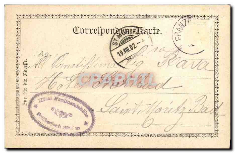 CPA Stiltserjochstrasse Von der Payerhutte Aus — Rückseite