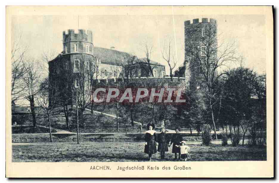 CPA Aachen Jagdschlob Karls des Grossen Enfants