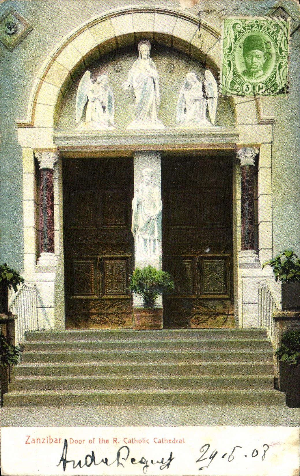 CPA Zanzibar Door of the roman catholic cathedral