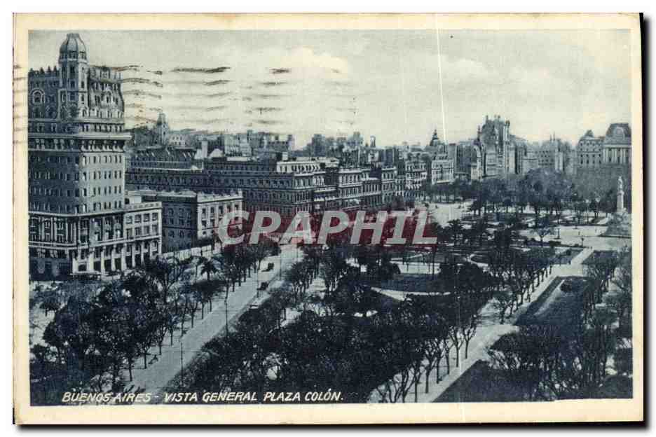 CPA Buenos Aires Vista General Plaza Colon