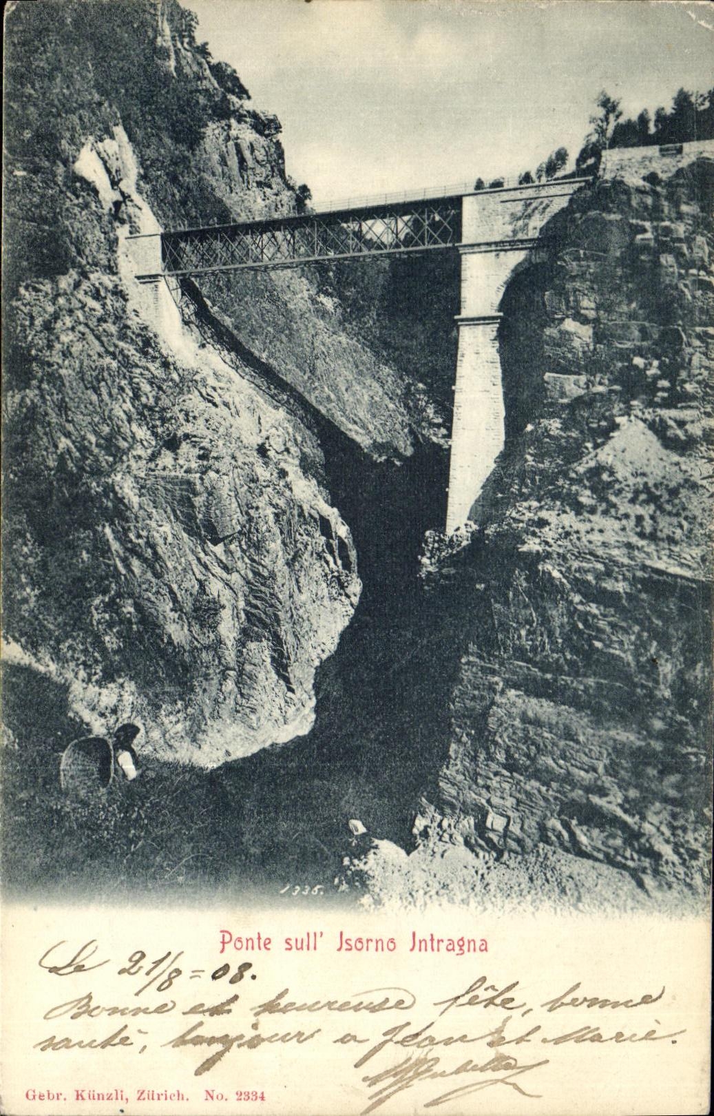 CPA Ponte Sull Jsorno Intragna