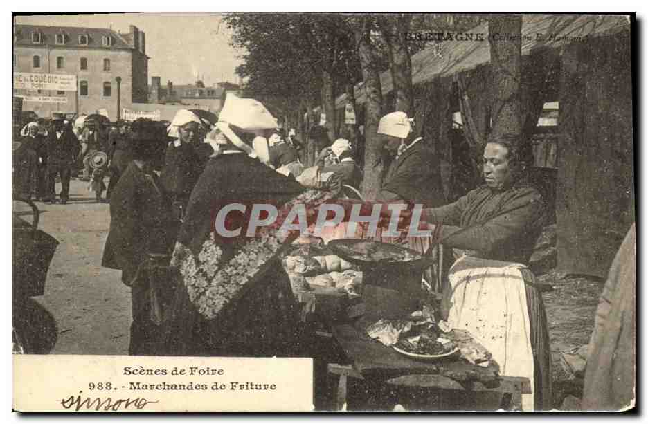 CPA Scenes de Foire Marchandes de Friture Bretagne Saint Brieuc TOP