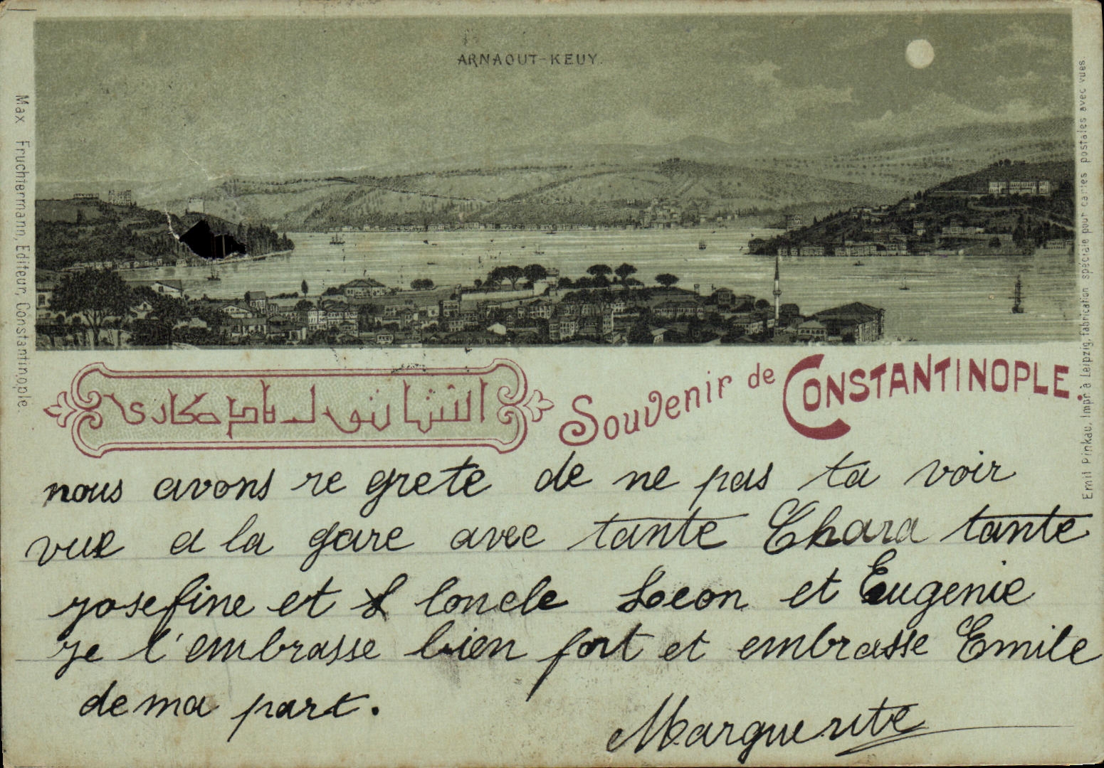CPA Souvenir de Constantinople Turquie