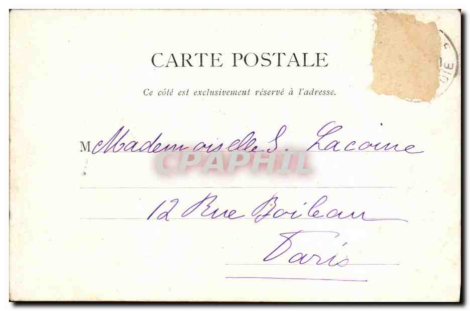 CPA Salut de Constantinople Vieux Serail Mosquee de Ste Sophie Bateaux  — Verso
