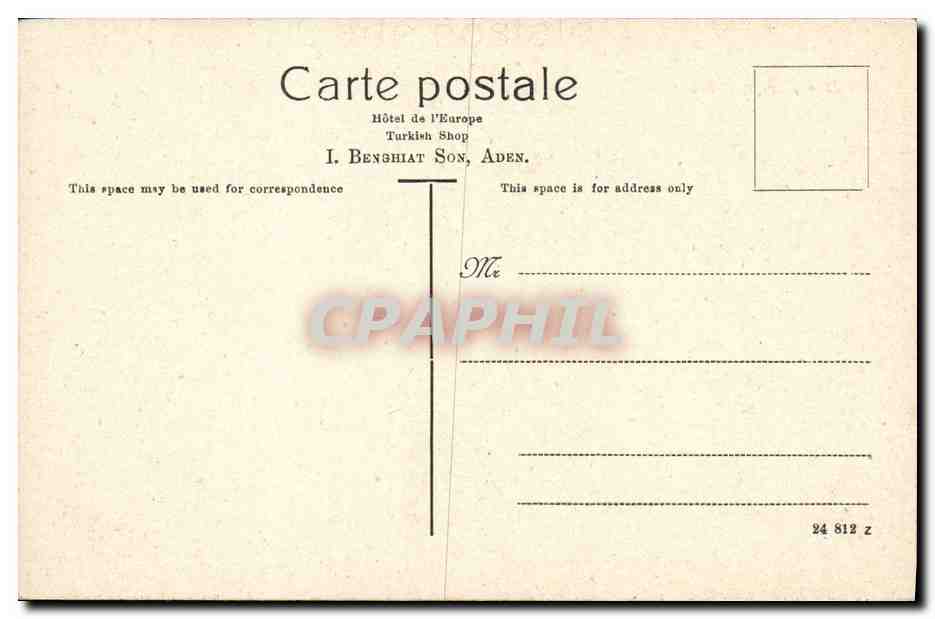 CPA Aden Camp town — Rückseite