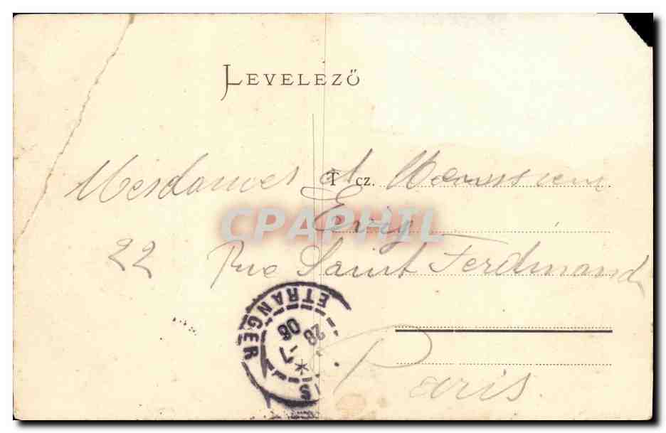 CPA Elopatak  — Verso