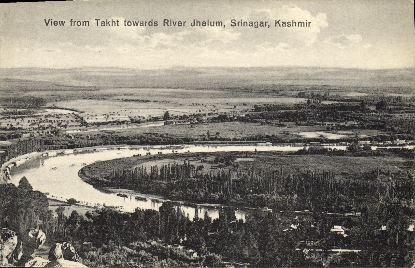 CPA View from Takht towrds River Jhelum Srinagar Kashmir
