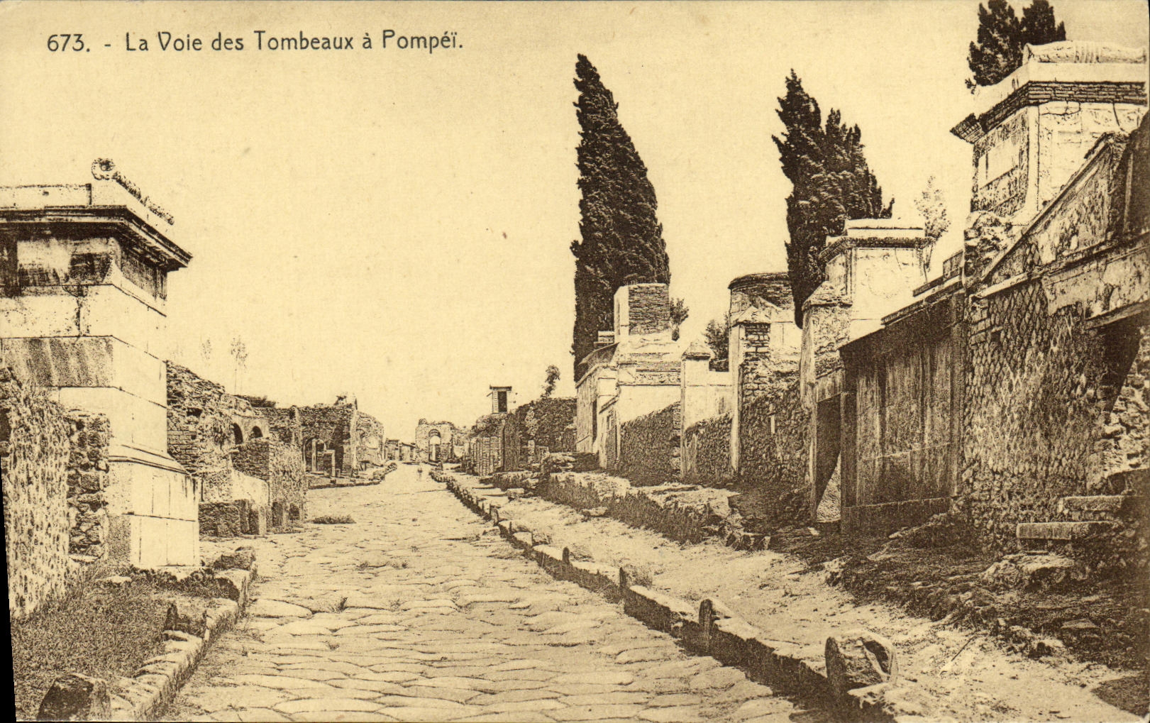 CPA La Voie des Tombeaux a Pompei