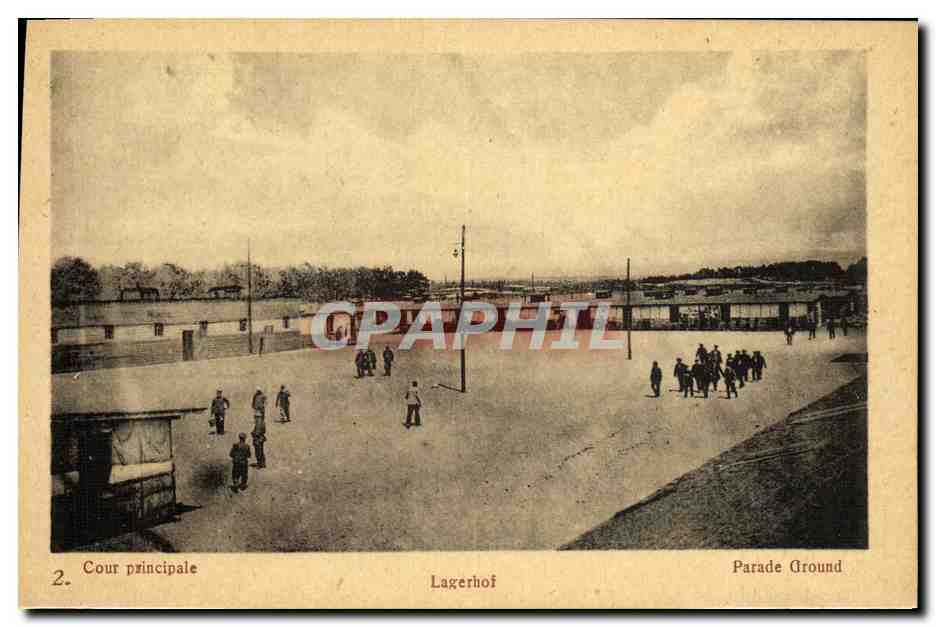 CPA Cour Principale Camp Senne 1918 Militaria