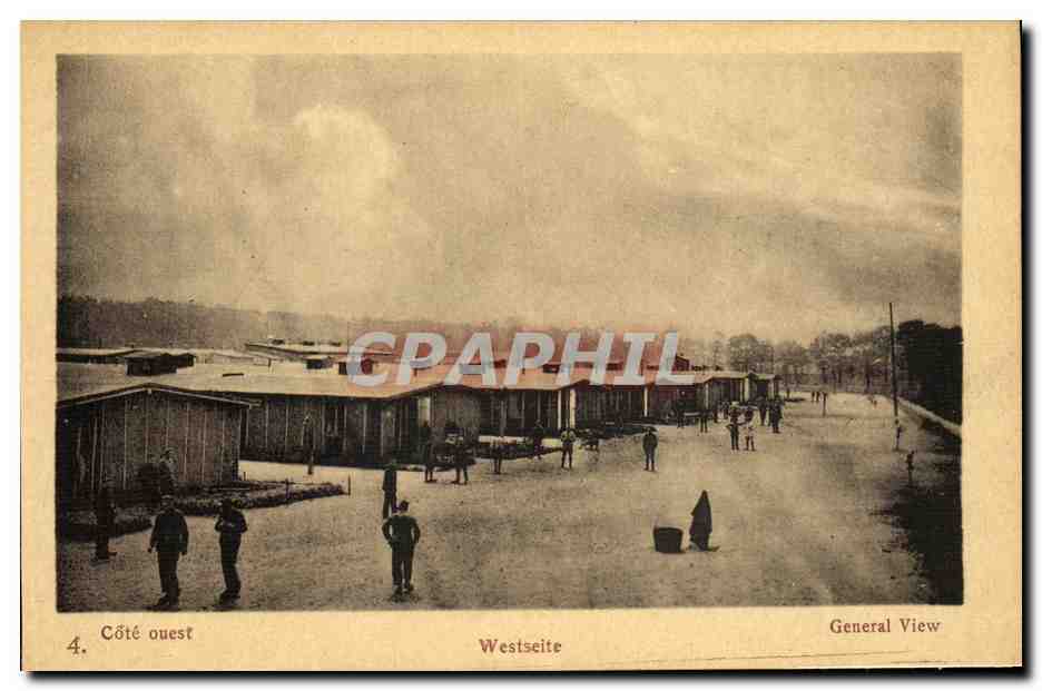 CPA Cote ouest Camp Senne 1918 Militaria