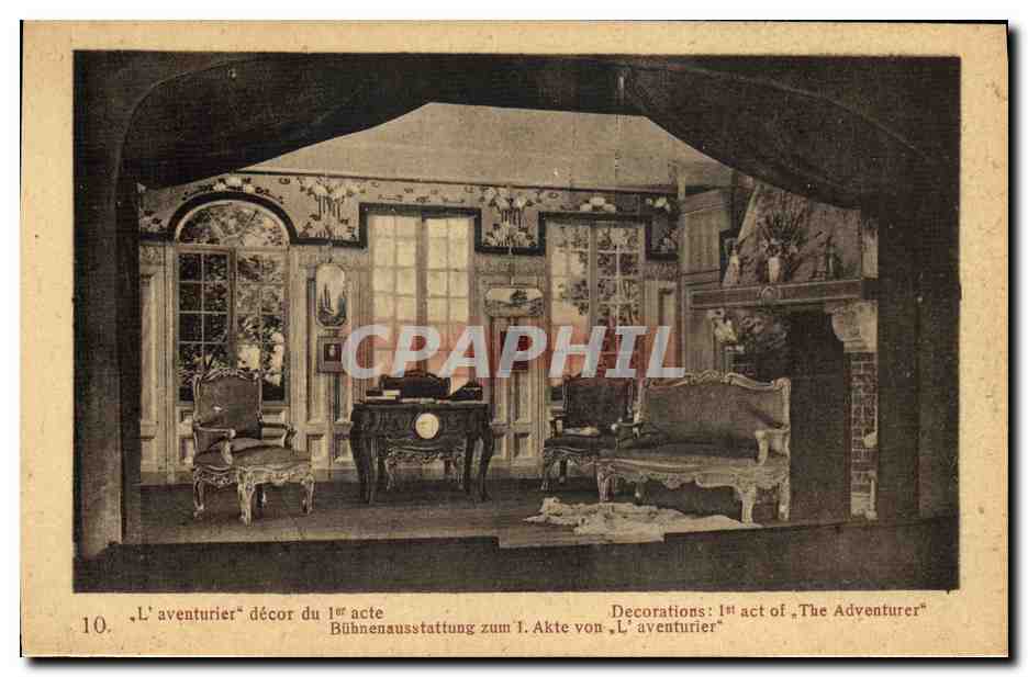 CPA L aventurier decor du 1er acte Camp Senne 1918 Militaria