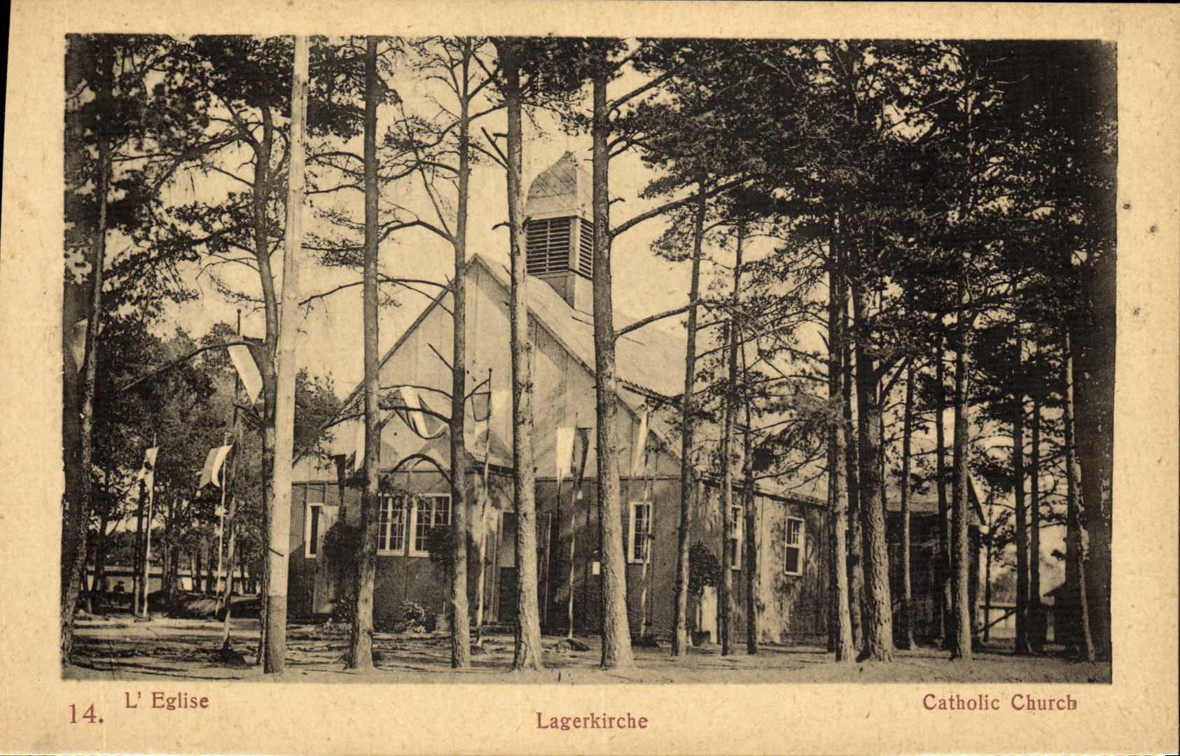 CPA L Eglise Camp Senne 1918 Militaria