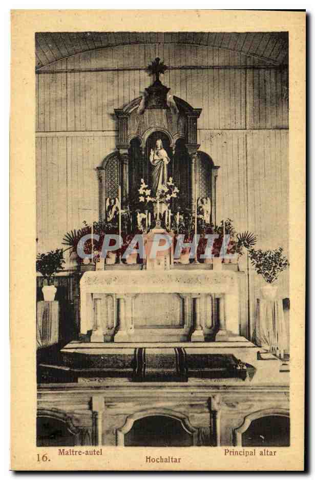 CPA Maitre autel Camp Senne 1918 Militaria