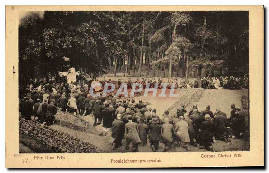 CPA Fete Dieu Camp Senne 1918 Militaria