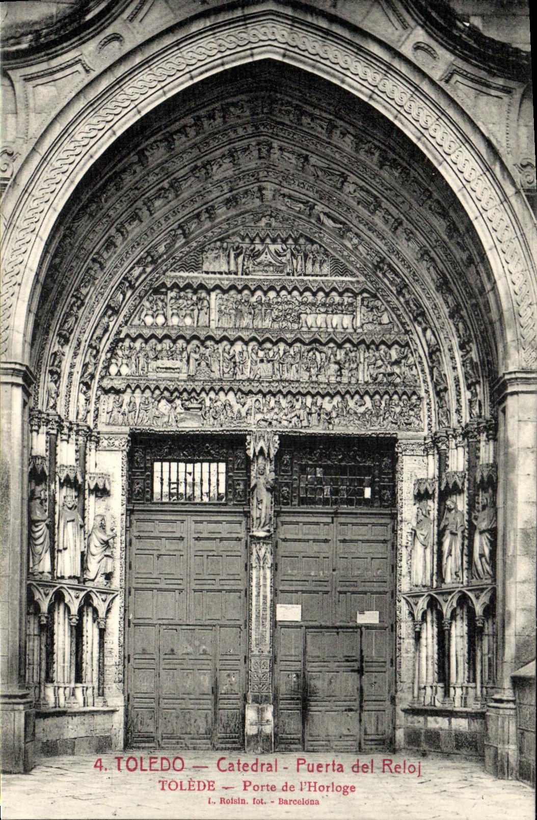 CPA Toledo Catedral Puerta del Reloj