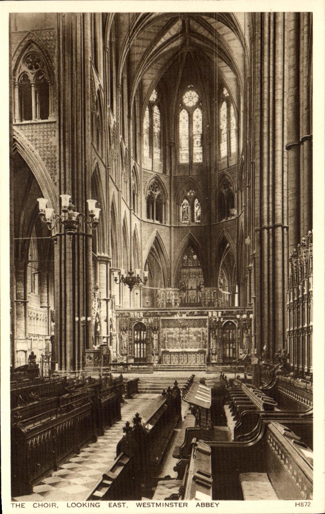 CPA The Choir Looking East Westminster Abbey London 