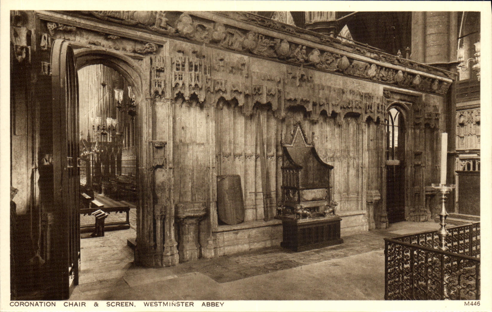 CPA Coronation Chair Screen Westminster Abbey London 