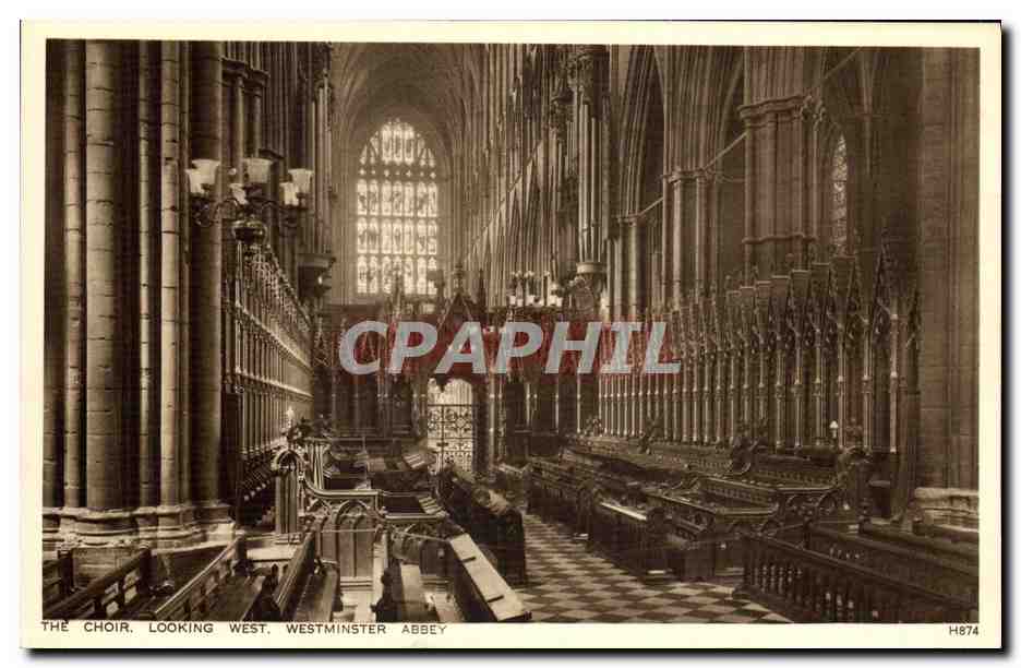 CPA The Choir Looking West Westminster Abbey london 