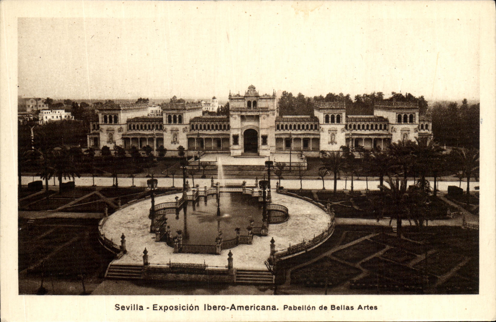 CPA Sevilla Exposicion Ibero Americana Pabellon de Bellas Artes