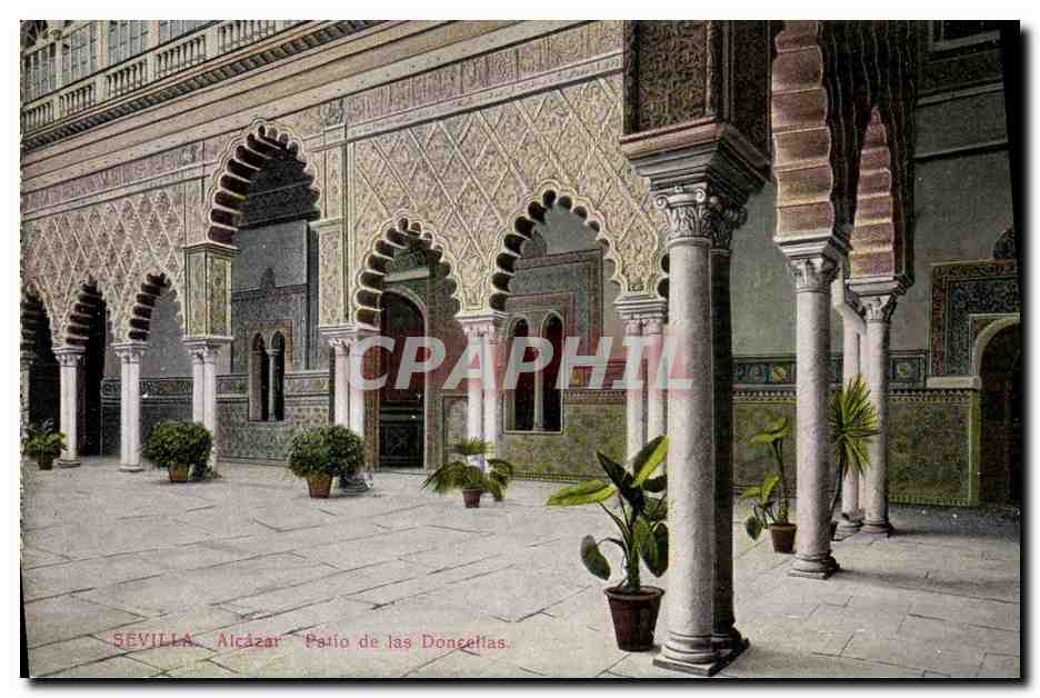 CPA Sevilla Alcazar Patio de las Donzellas
