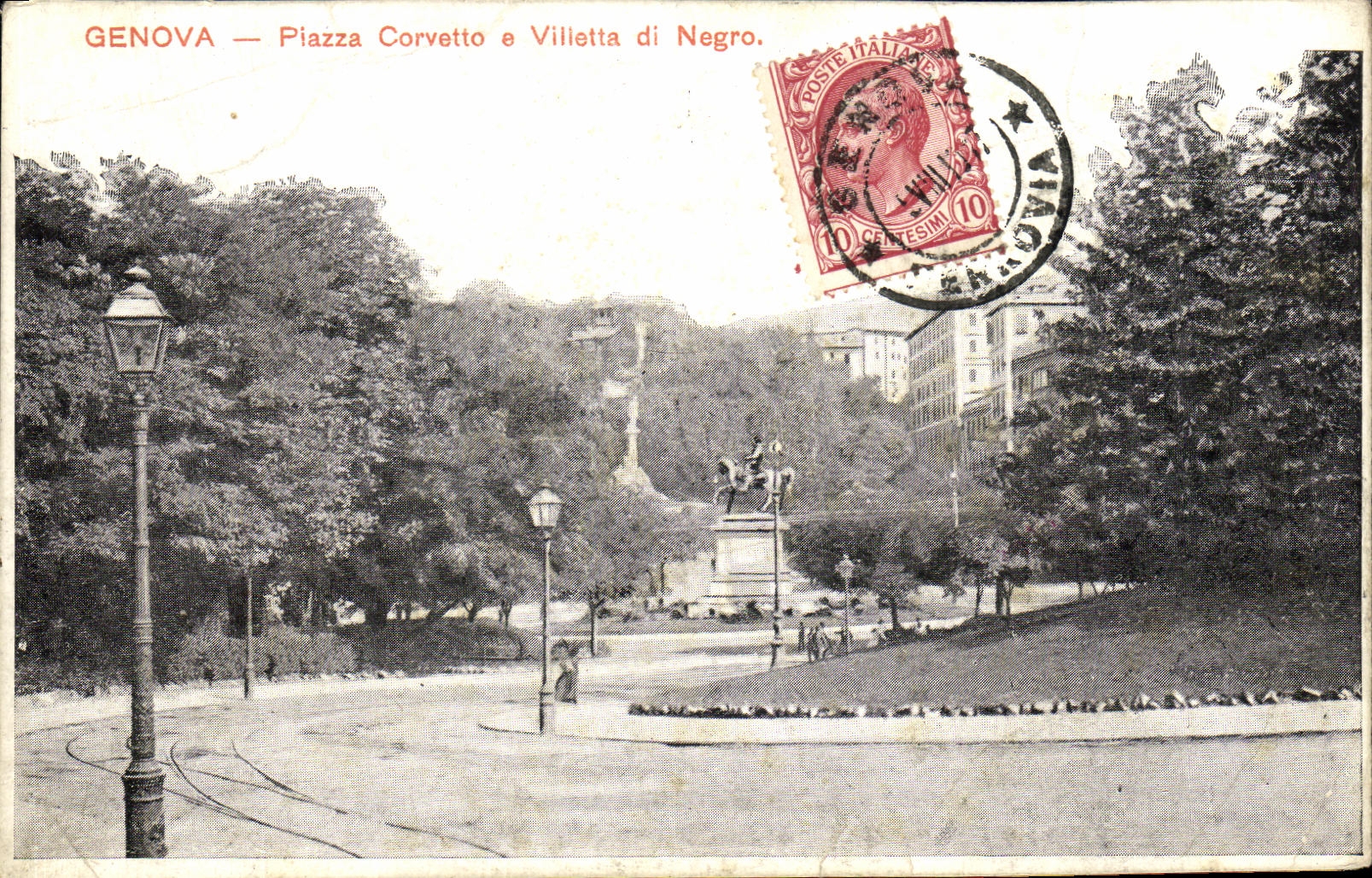 CPA Genova Piazza Corvetoo e Villetta di Negro
