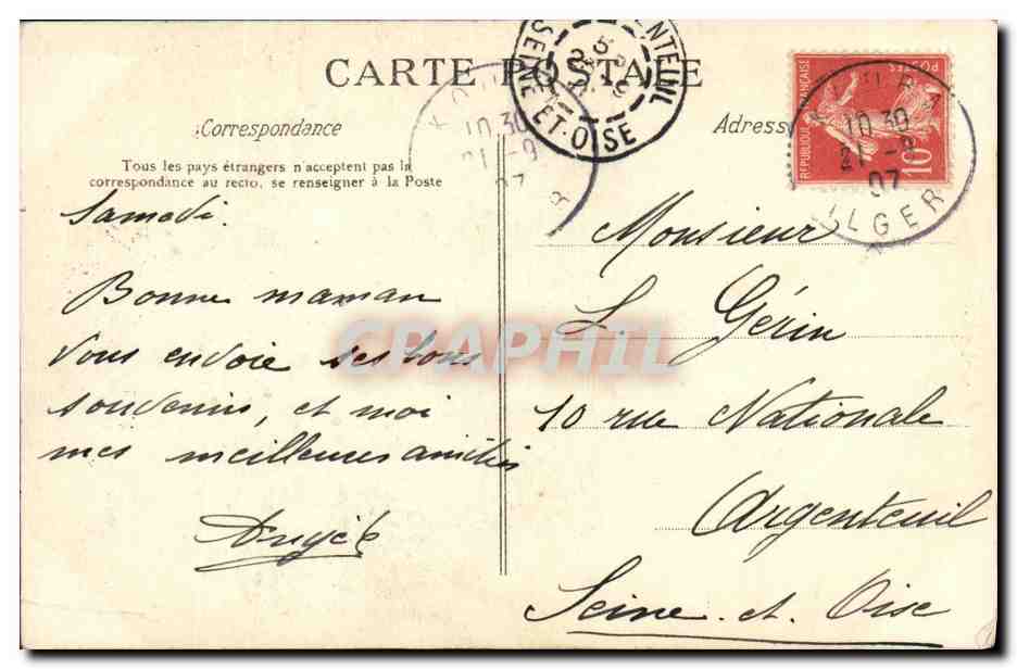 CPA Boufarik L Eglise — Verso