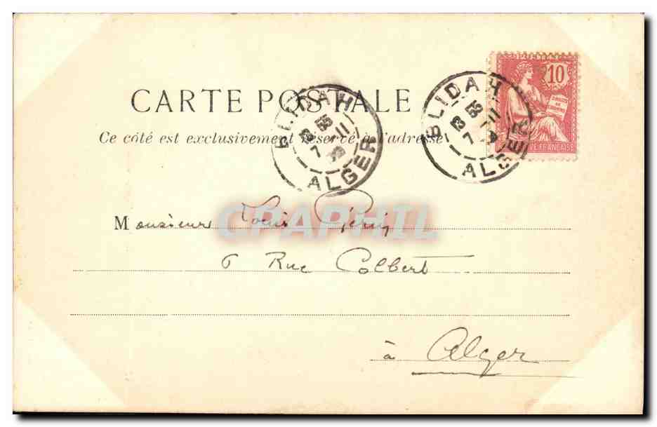 CPA Blida Hopital Militaire Militaria — Back