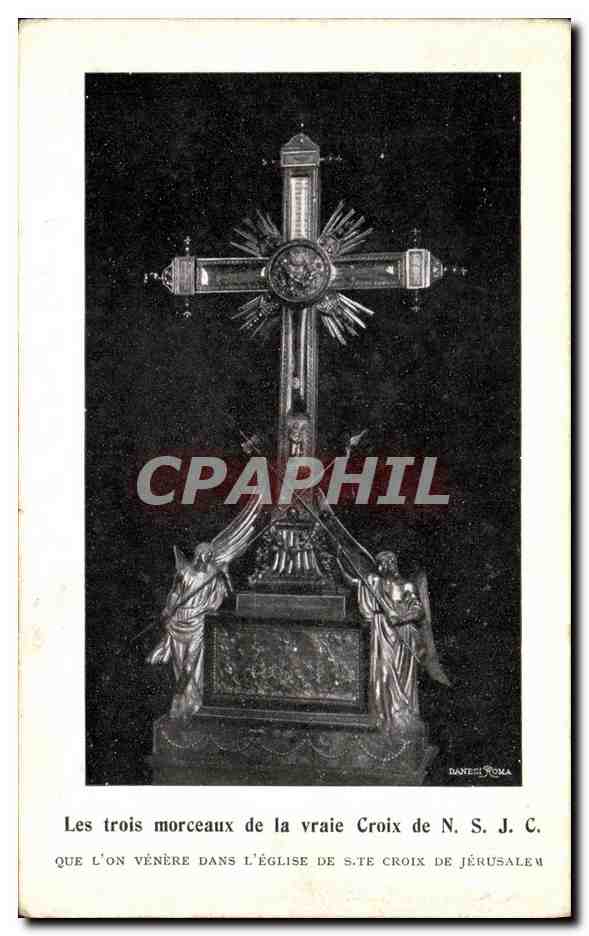 CPA Les trois morceaux de la croix Jerusalem