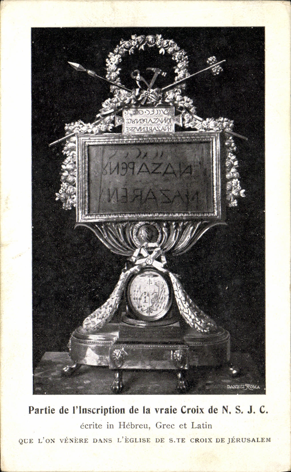 CPA Partie de l inscription de la vraie croix Jerusalem