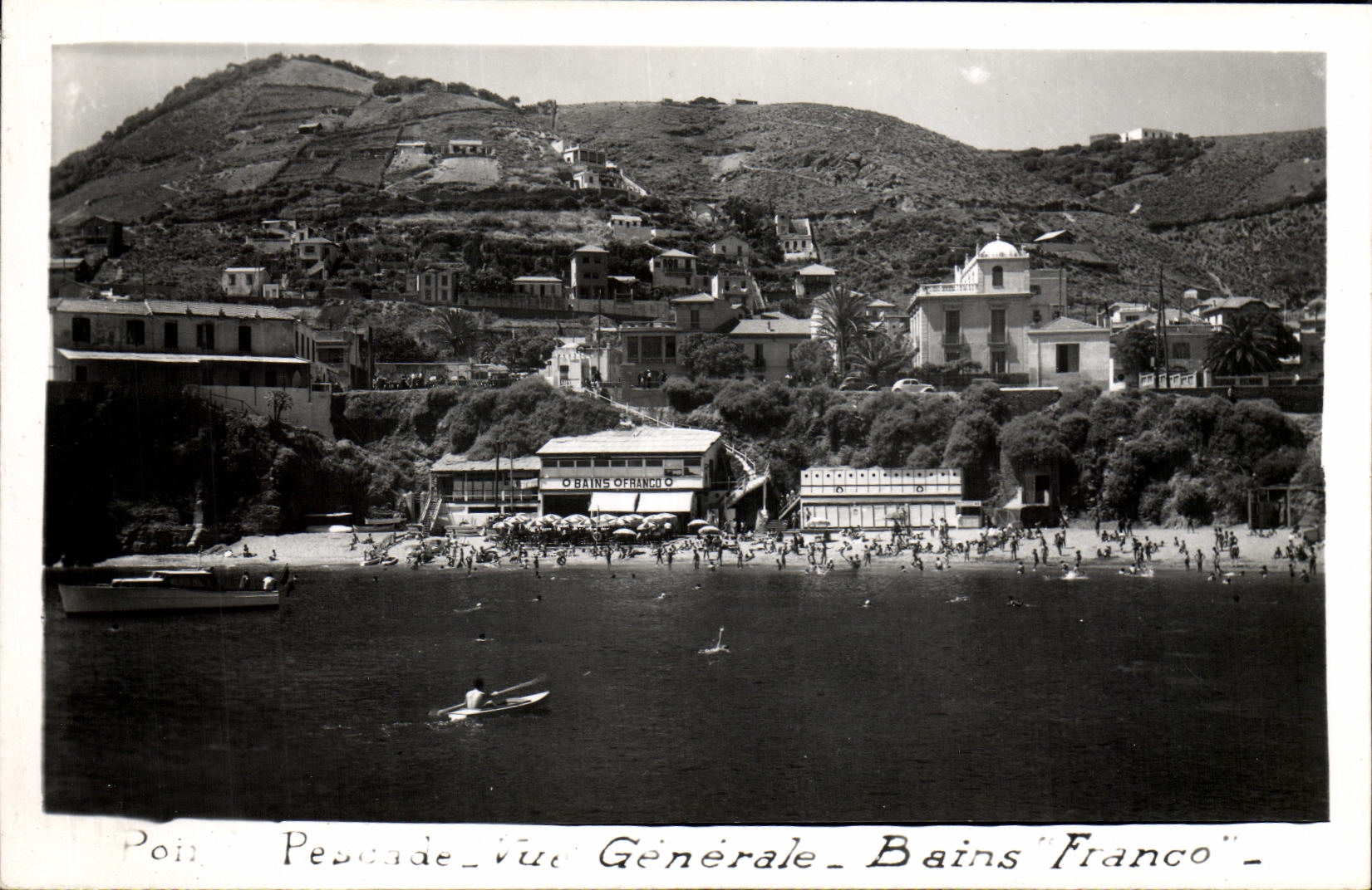 CPA Pointe Pescade Vue Generale Bains Franco