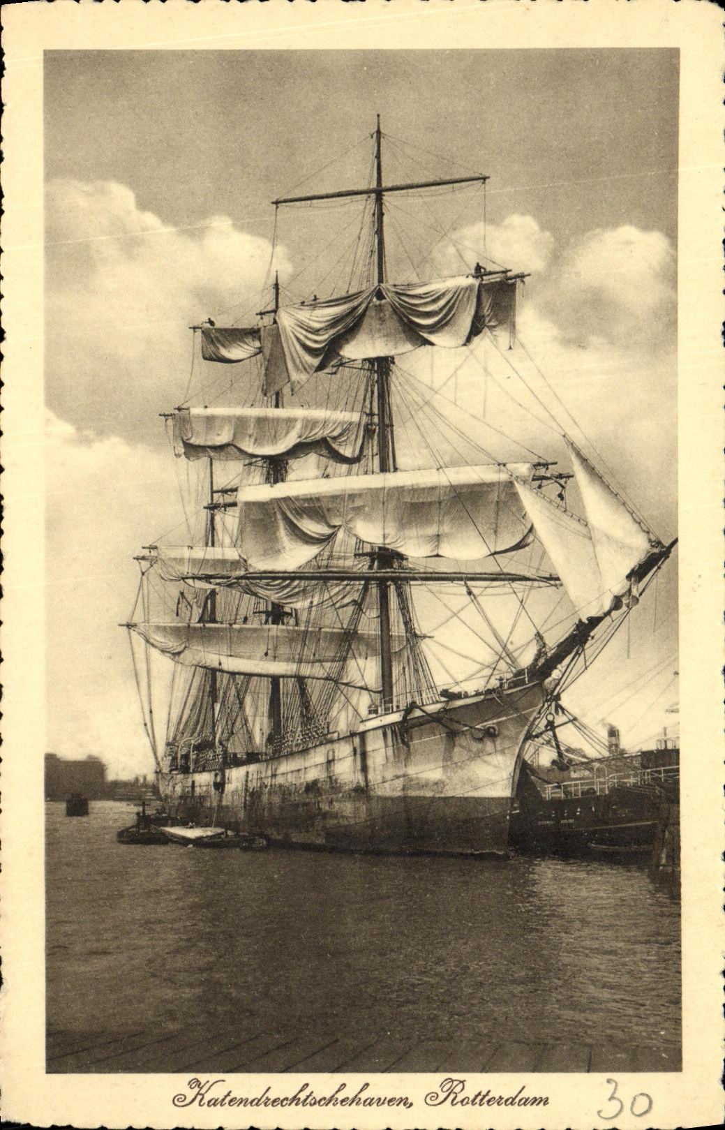 CPA Katendrechtschehaven Rotterdam Bateau Voilier 
