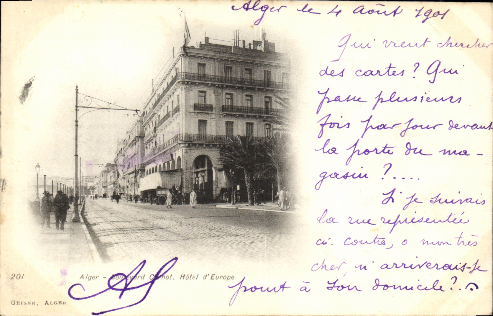 Alger - Boulevard Carnot, Hôtel d'Europe — GEISKR, Algérie, n°201