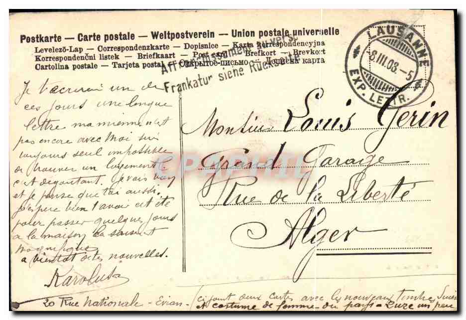 CPA Montreux Vue generale — Rückseite
